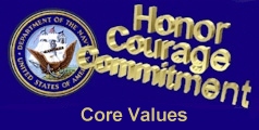 core values for the dept. of navy